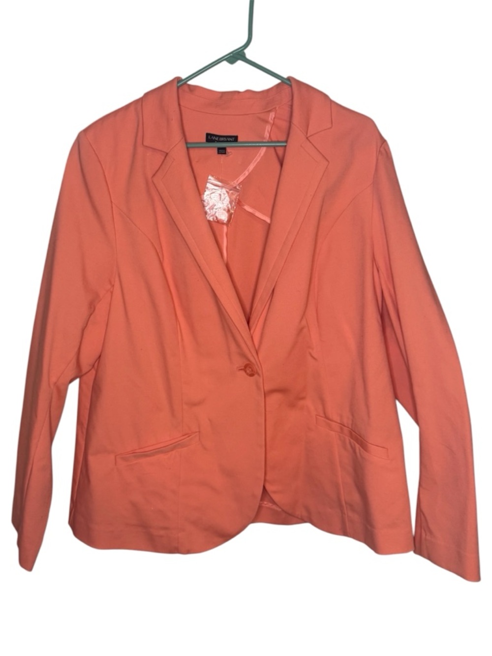 Lane Bryant Coral Peach Single-Button Blazer Jacket - Size 20